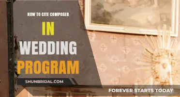 Citing Composers in Wedding Programs: A Step-by-Step Guide