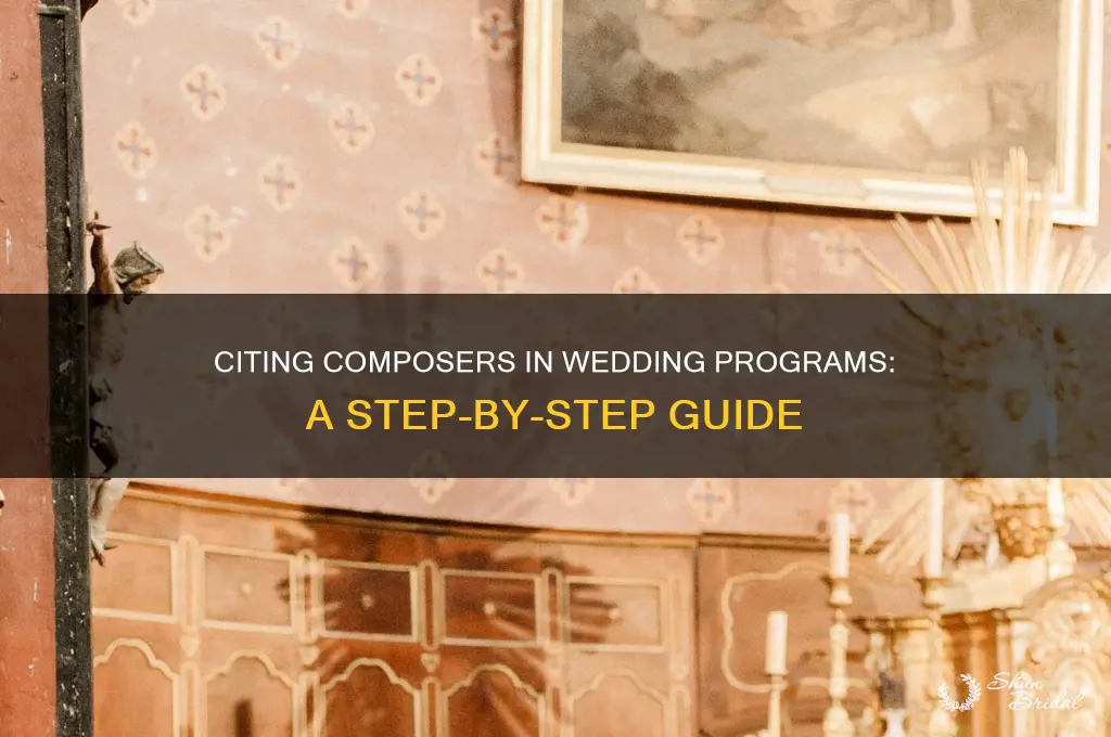 how to cite composer in wedding program
