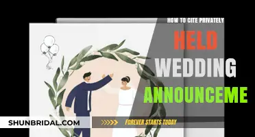 Citing Private Wedding Announcements: A Guide to Proper Attribution