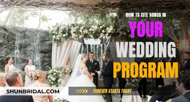 Incorporate Song Lyrics: Citing Songs in Your Wedding Program