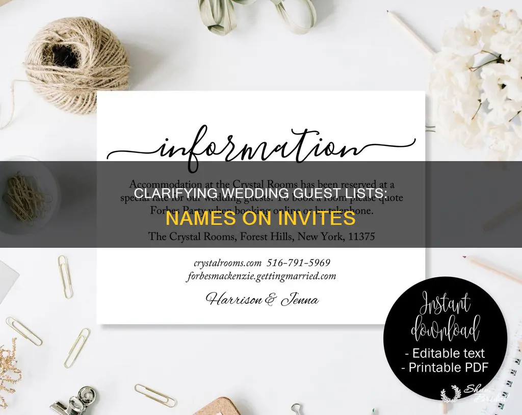 how to clarify invited guests on wedding invite