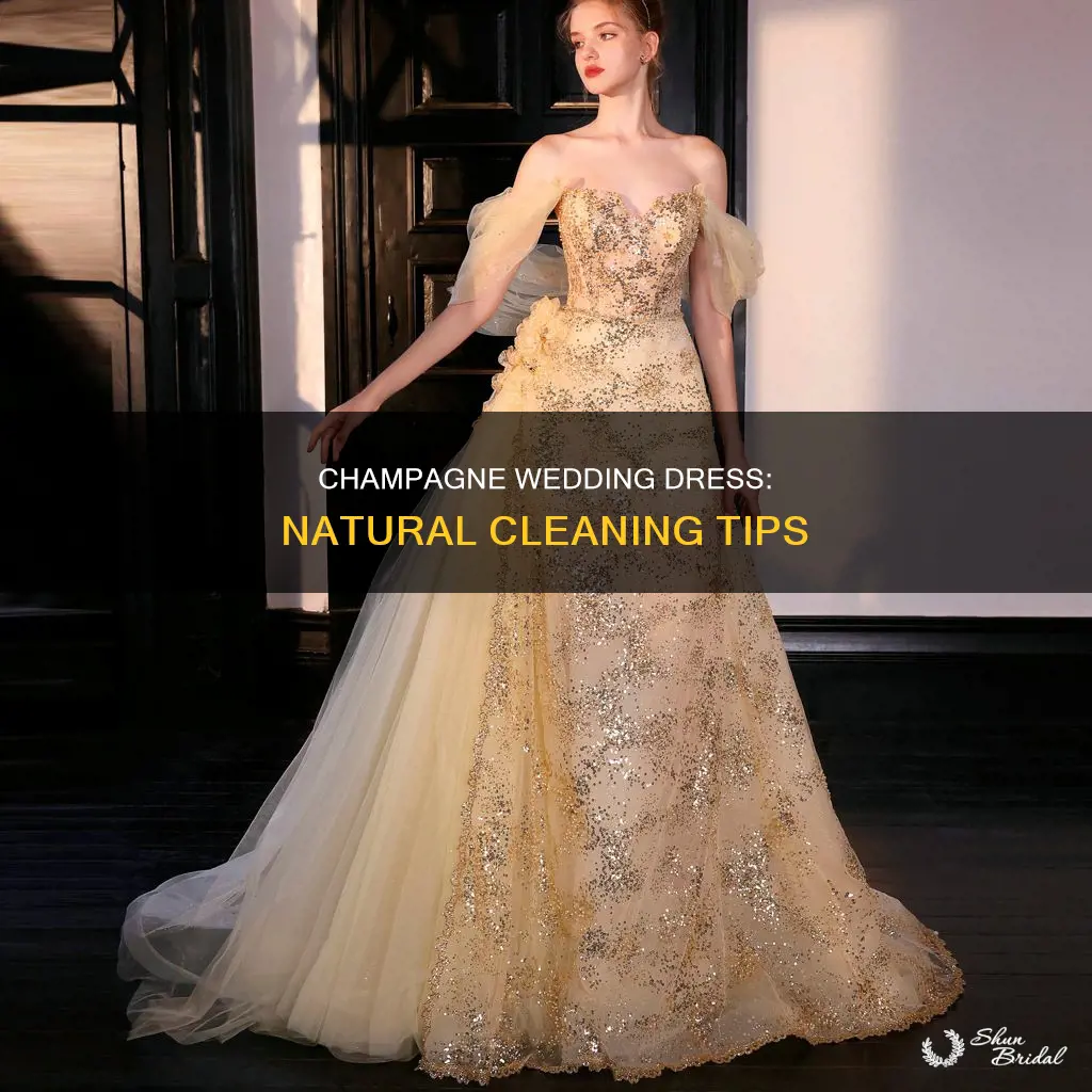 how to clean a champagne colored wedding dress naturally