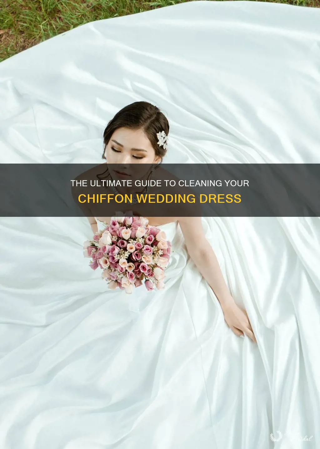 how to clean a chiffon wedding dress