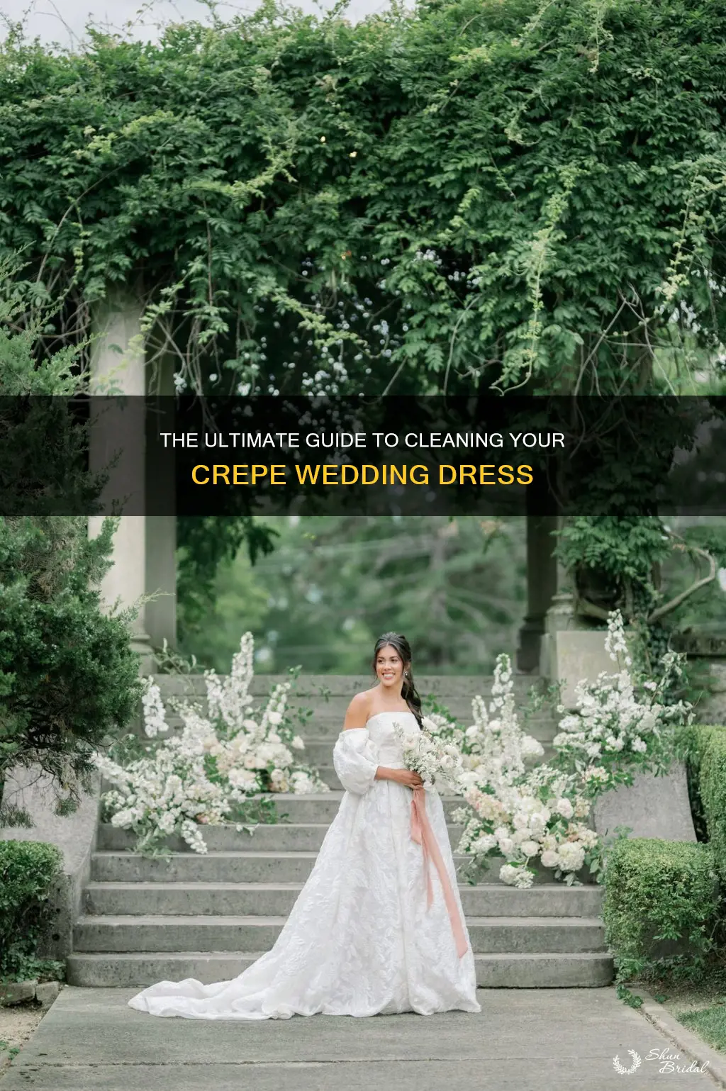 how to clean a crepe wedding dress
