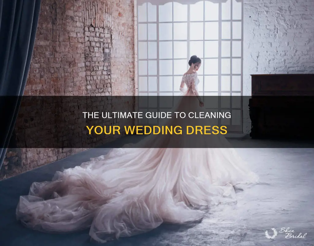 how to clean a dry clean only wedding dress
