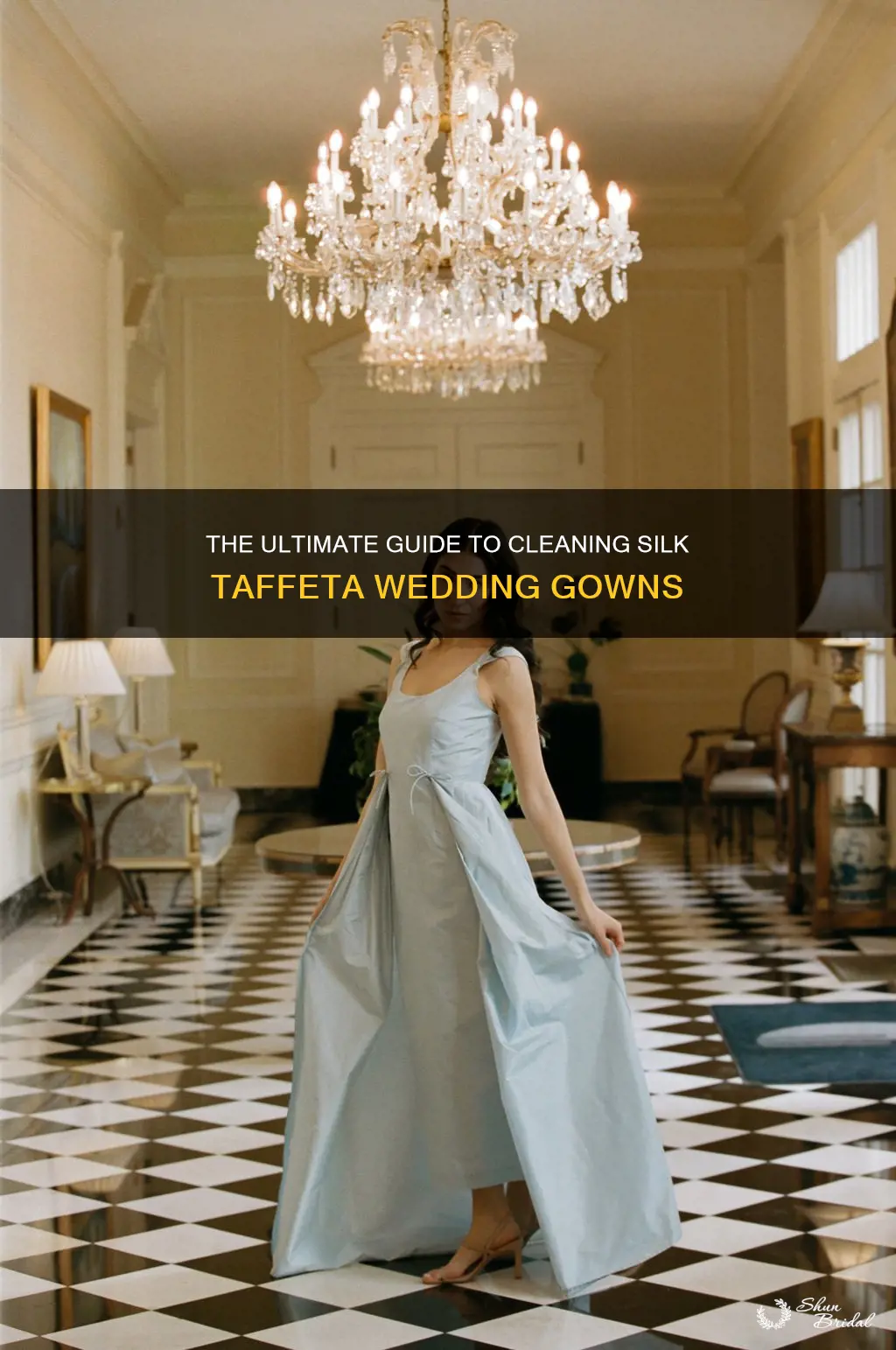 how to clean a silk taffeta wedding dress