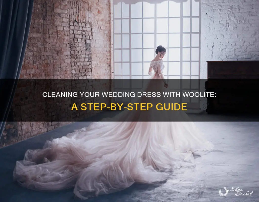 how to clean a wedding dress with woolite