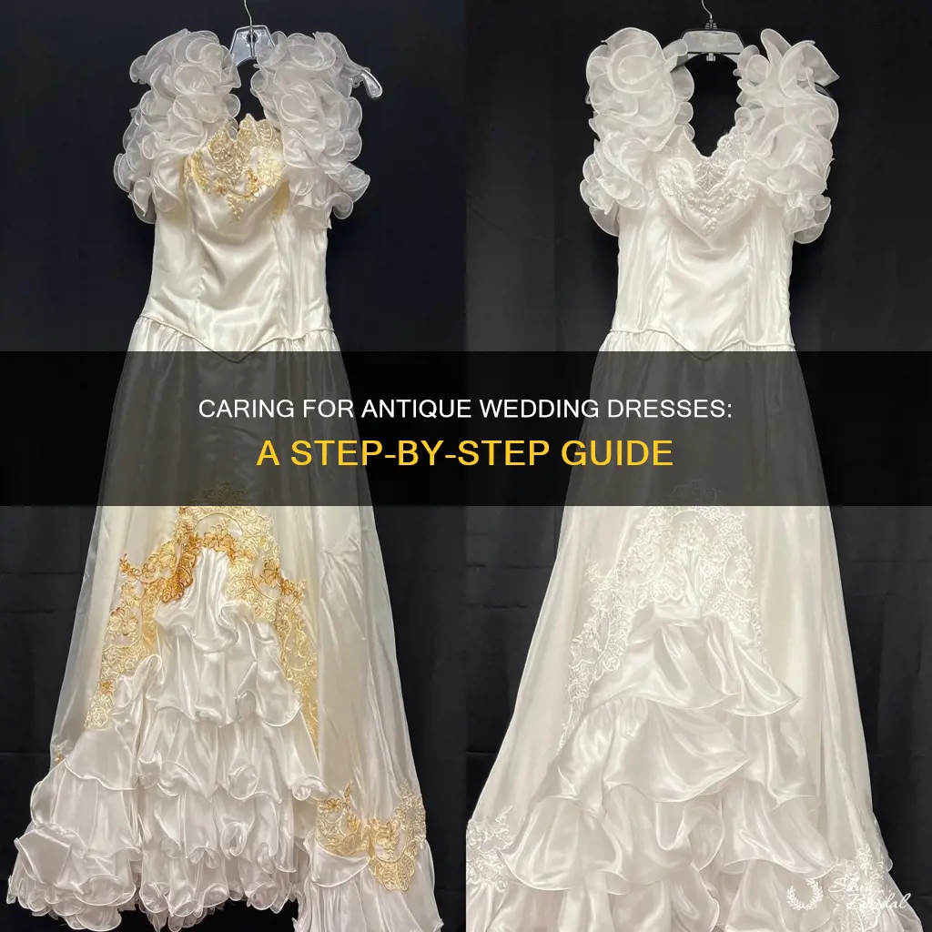 how to clean antique wedding dresses