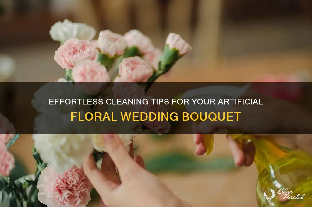 how to clean artificial floral wedding bouquet