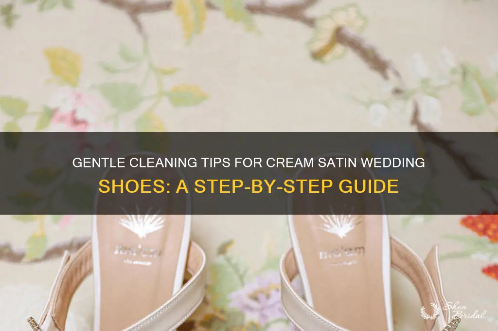 how to clean cream satin wedding shoes