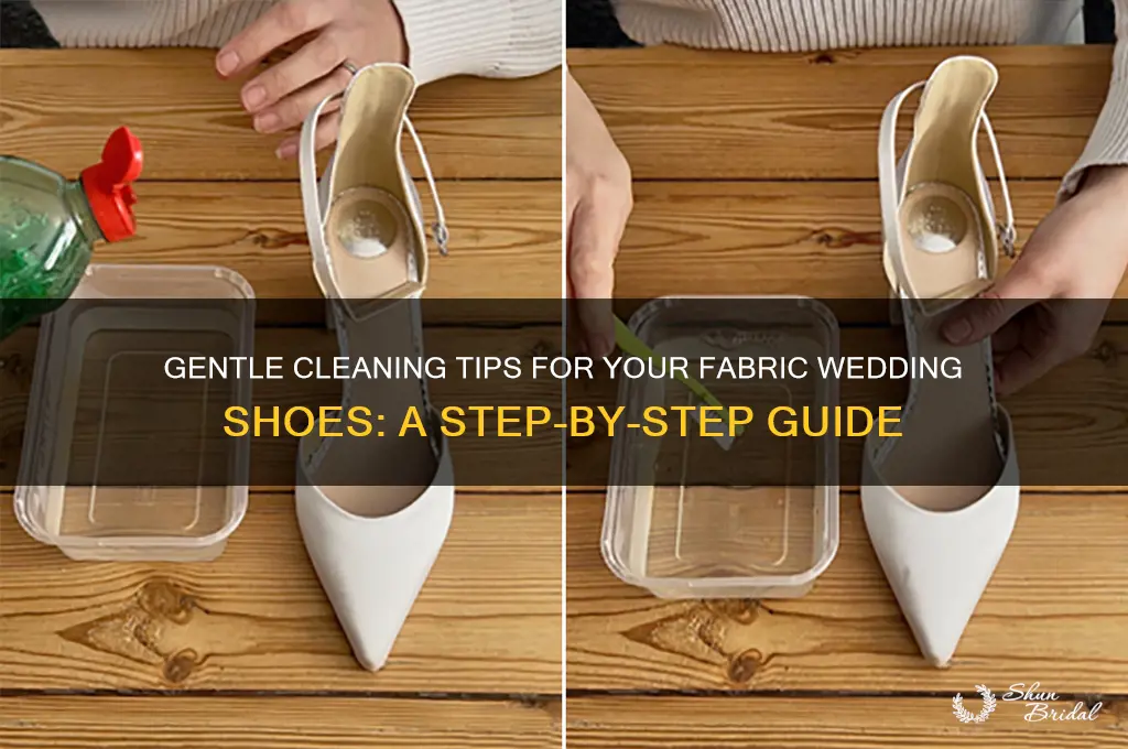 how to clean fabric wedding shoes