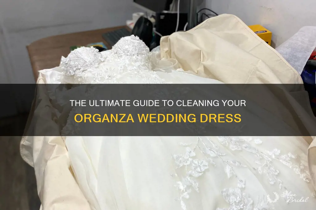 how to clean organza wedding dress
