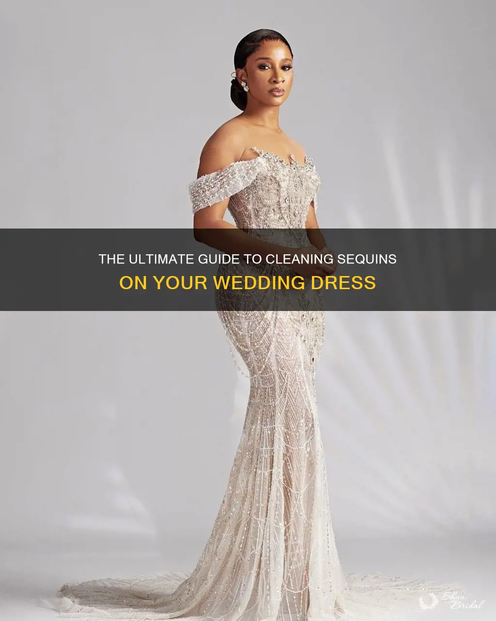 how to clean sequins on a wedding dress