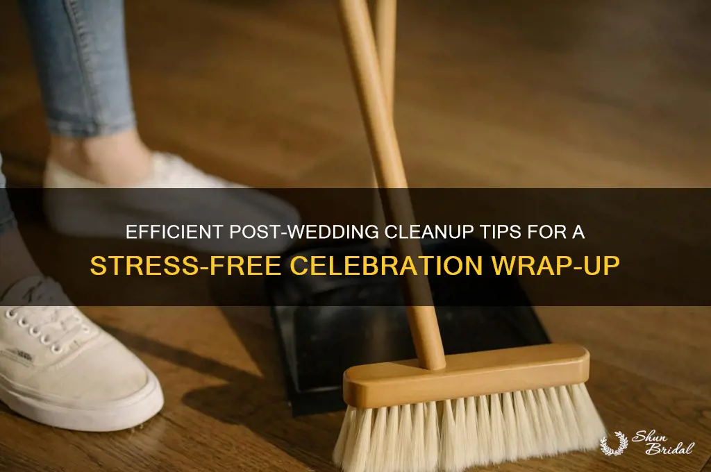 how to clean up after wedding