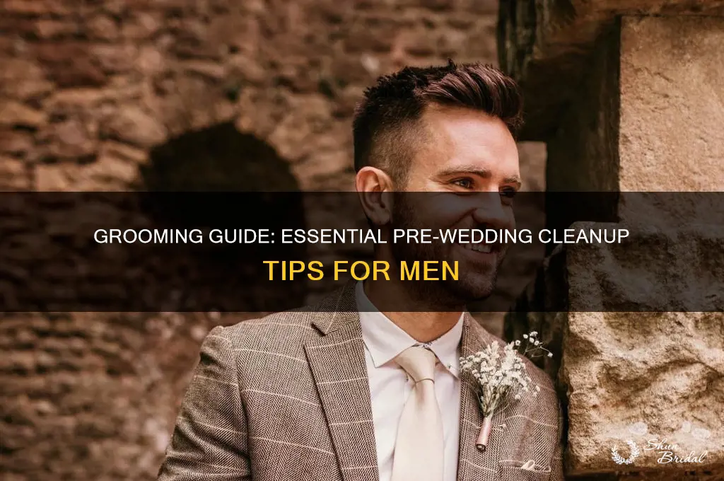 how to clean up before wedding men