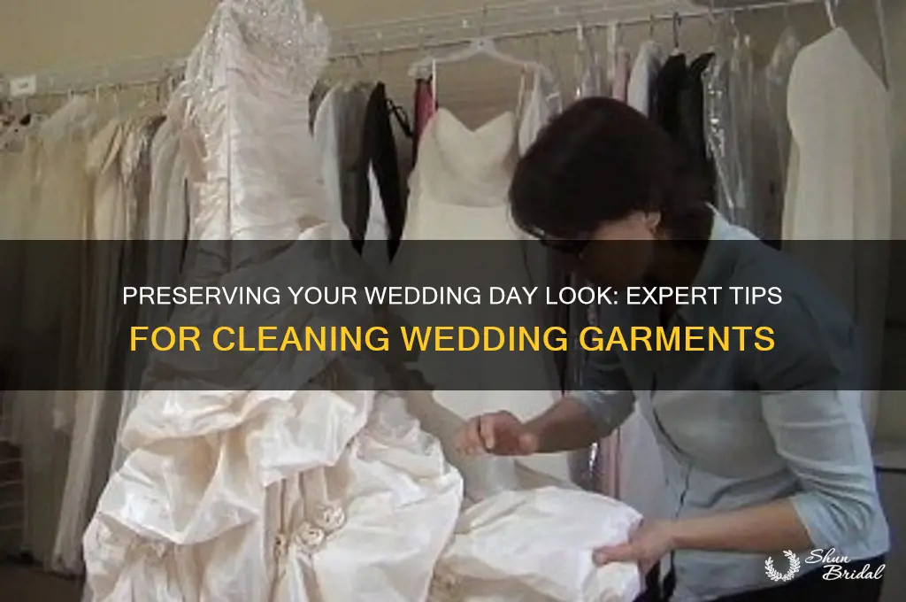 how to clean wedding garments
