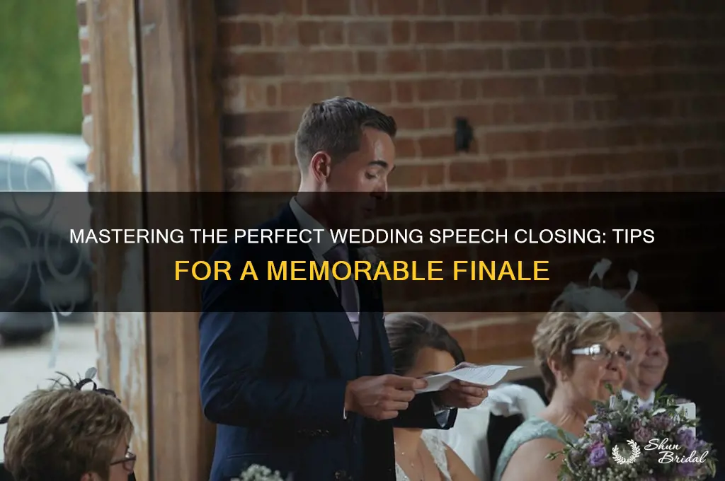 how to close out a wedding speech