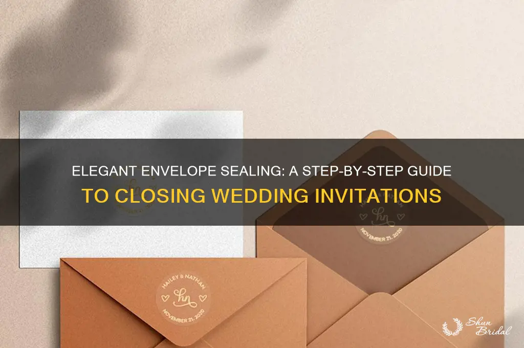 how to close wedding envelopes