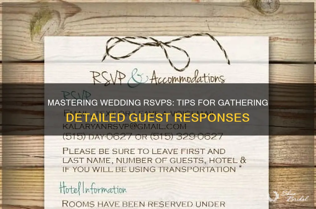 Mastering Wedding Rsvps: Tips For Gathering Detailed Guest Responses ...