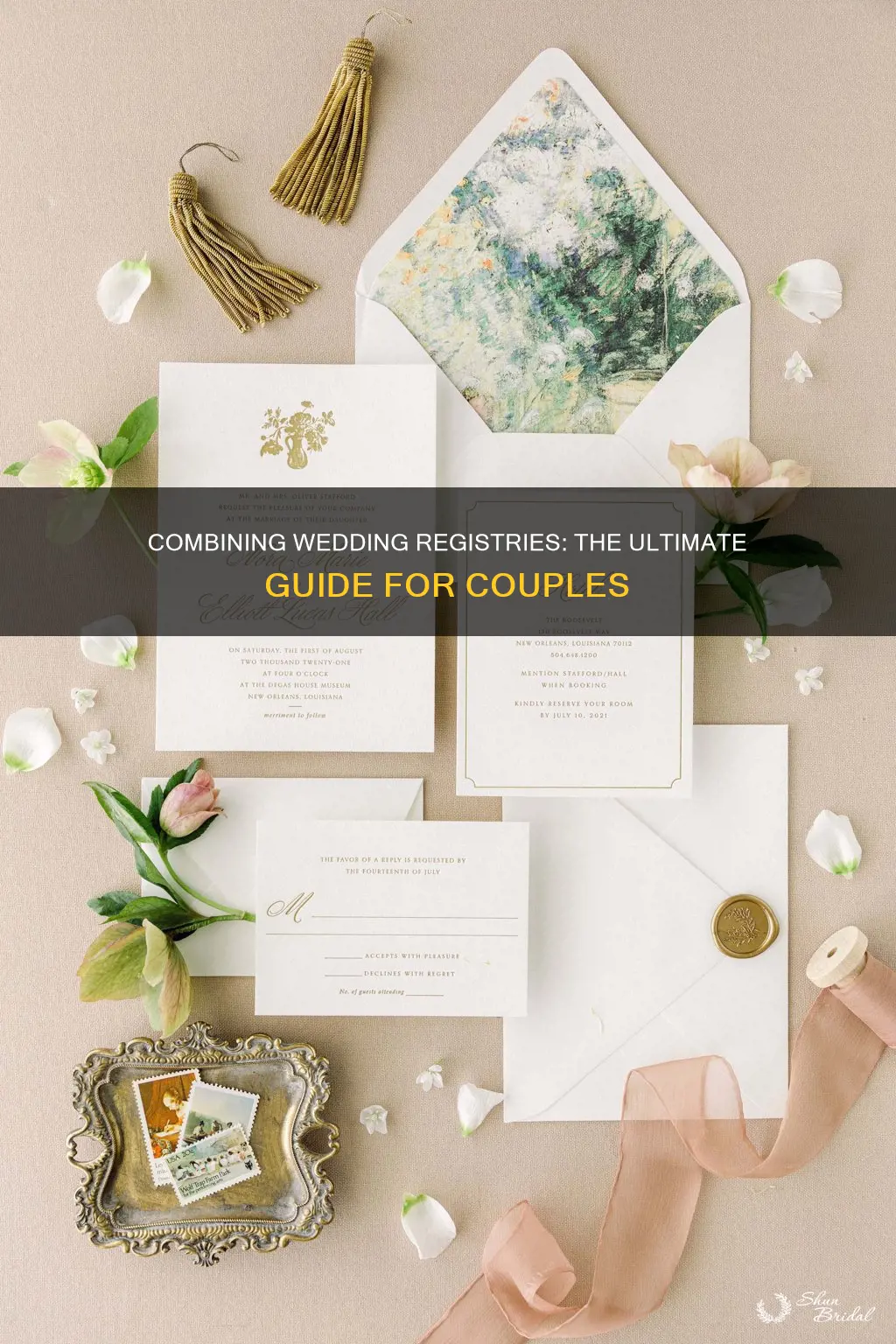 how to combine wedding registries