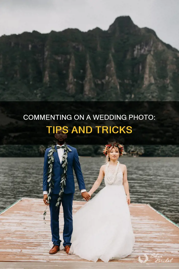 how to comment on a wedding photo