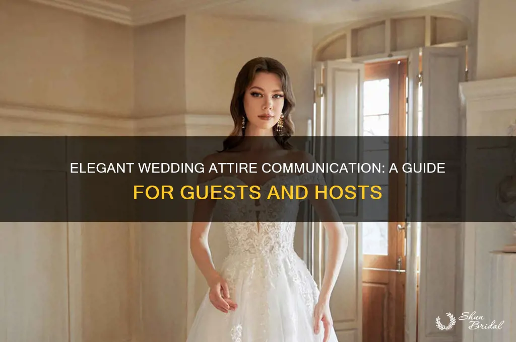 how to communicate wedding attire