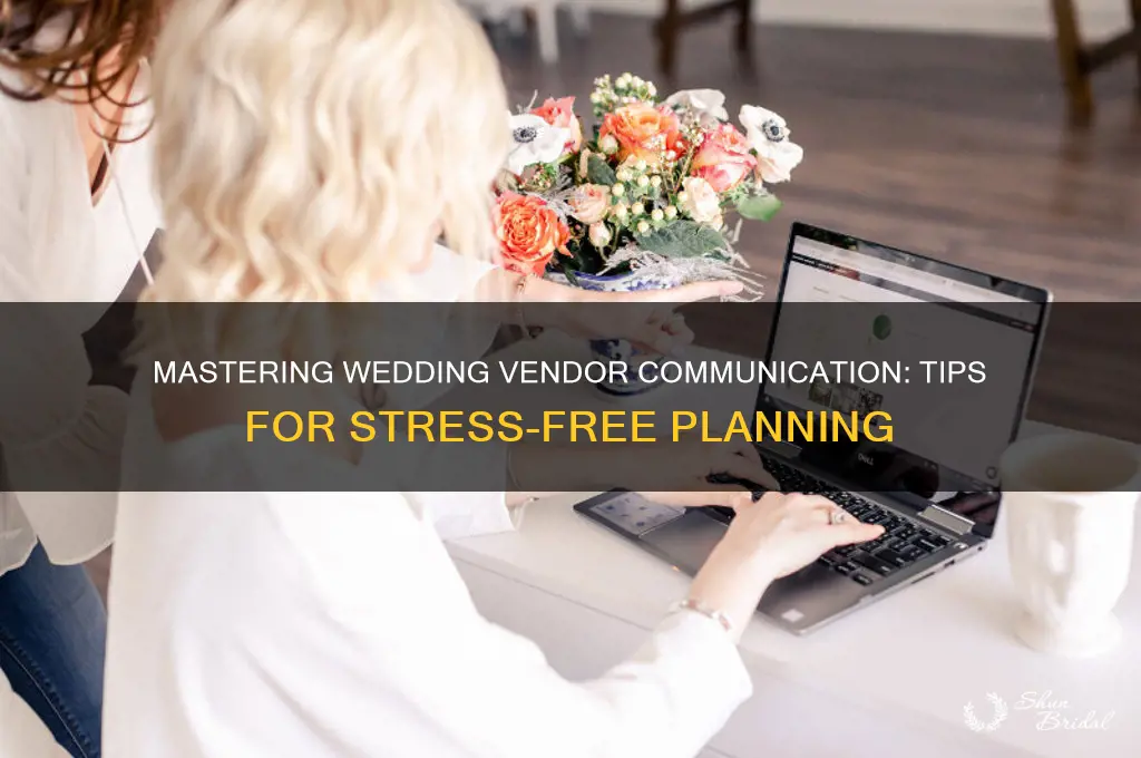 how to communicate with wedding vendors