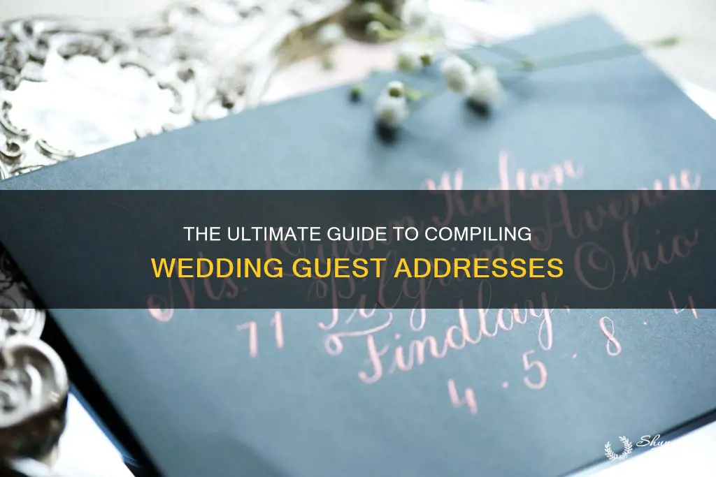 how to compile addresses for a wedding