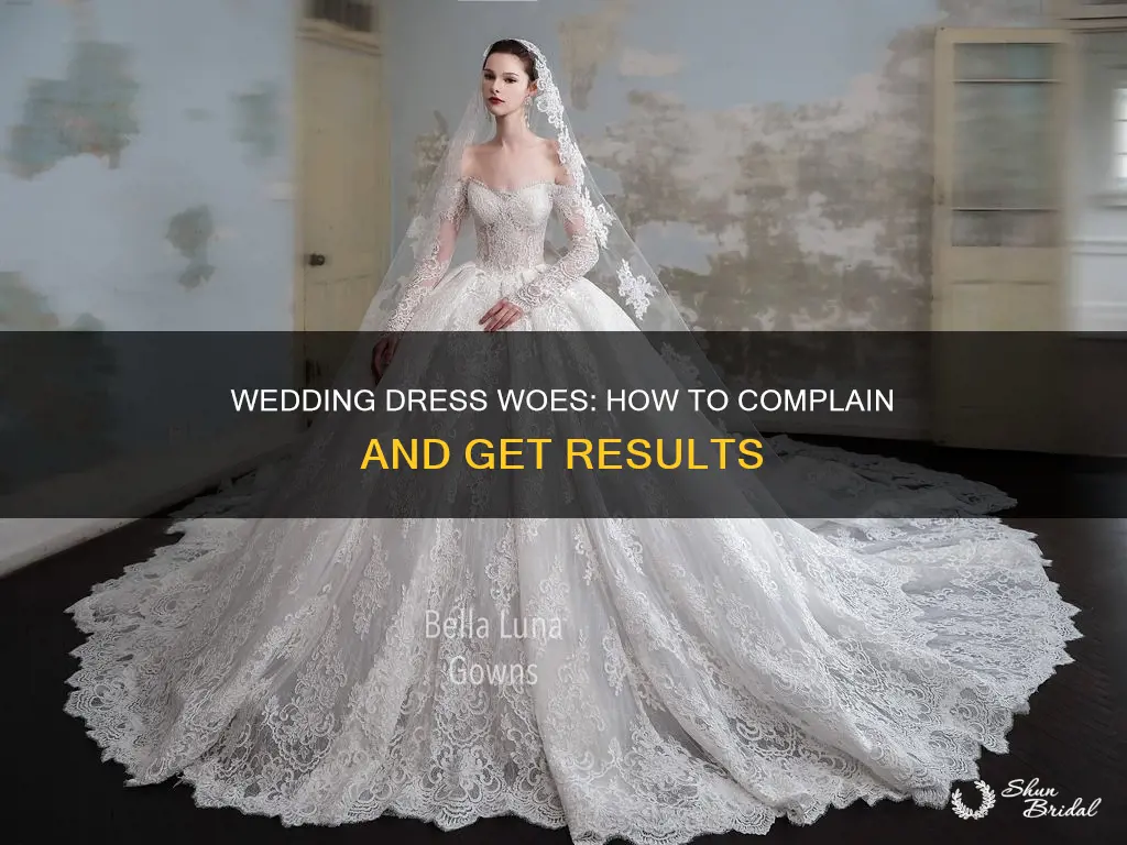 how to complain about wedding dress