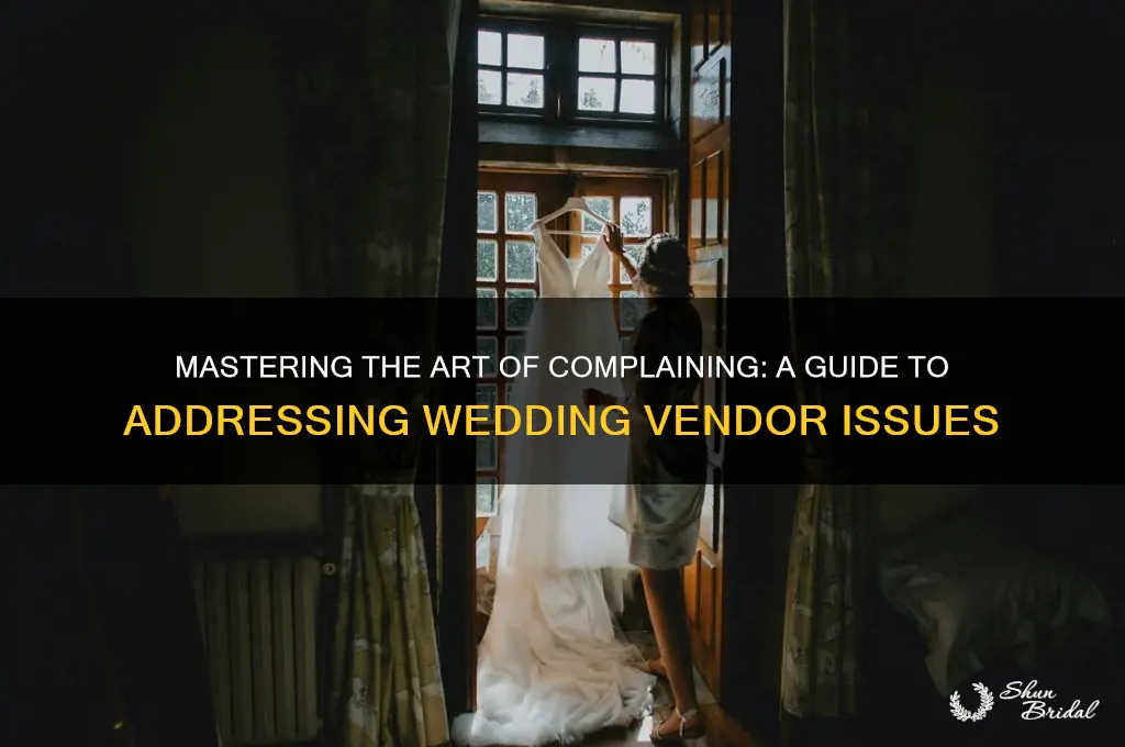 how to complain about wedding vendors