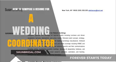 Crafting a Winning Resume for Wedding Coordinator Roles