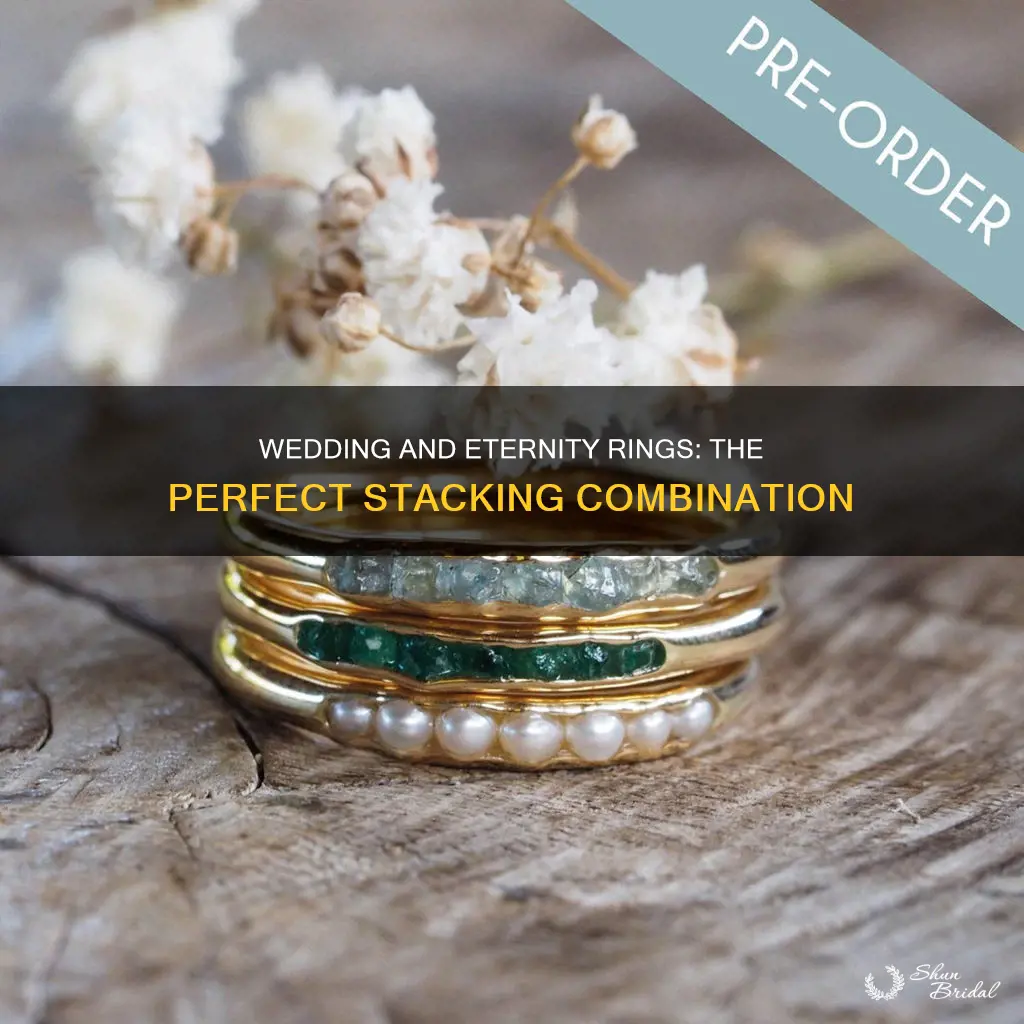 how to comwear a wedding and eternity rings