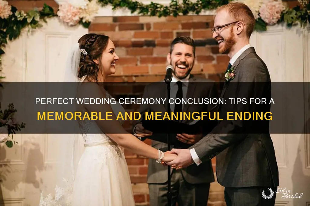 how to conclude a wedding ceremony