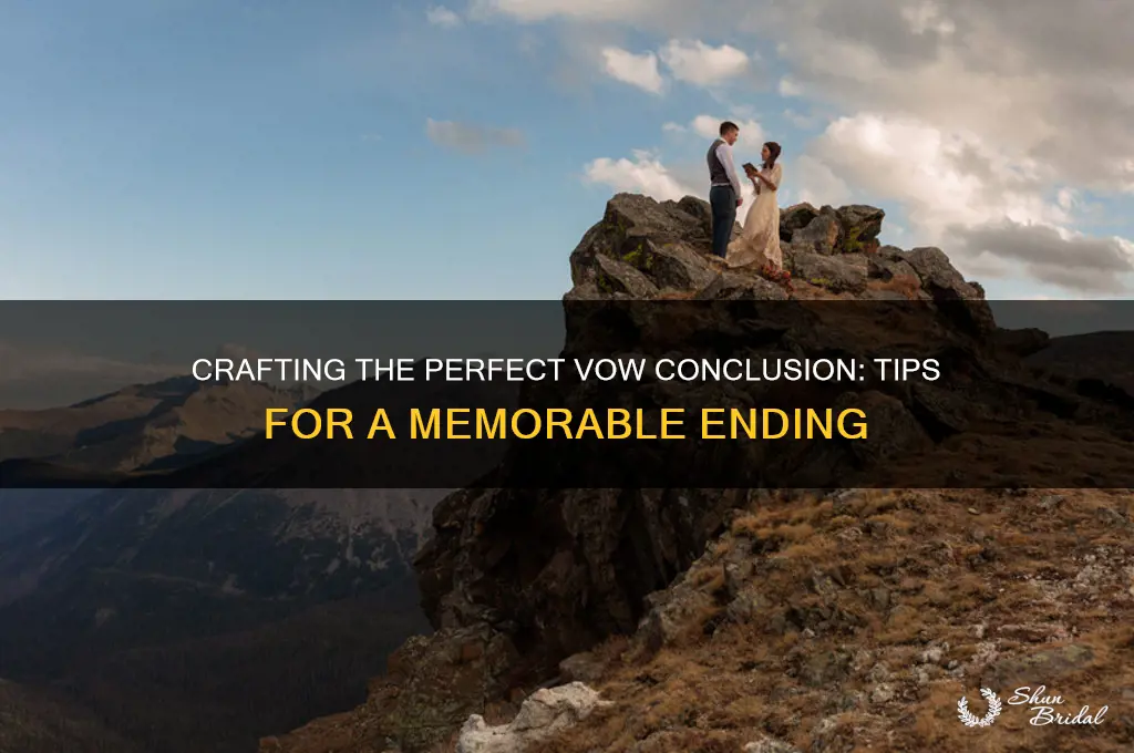 how to conclude vows