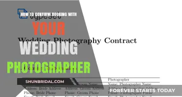 Confirming Your Wedding Photographer: The Essential Steps