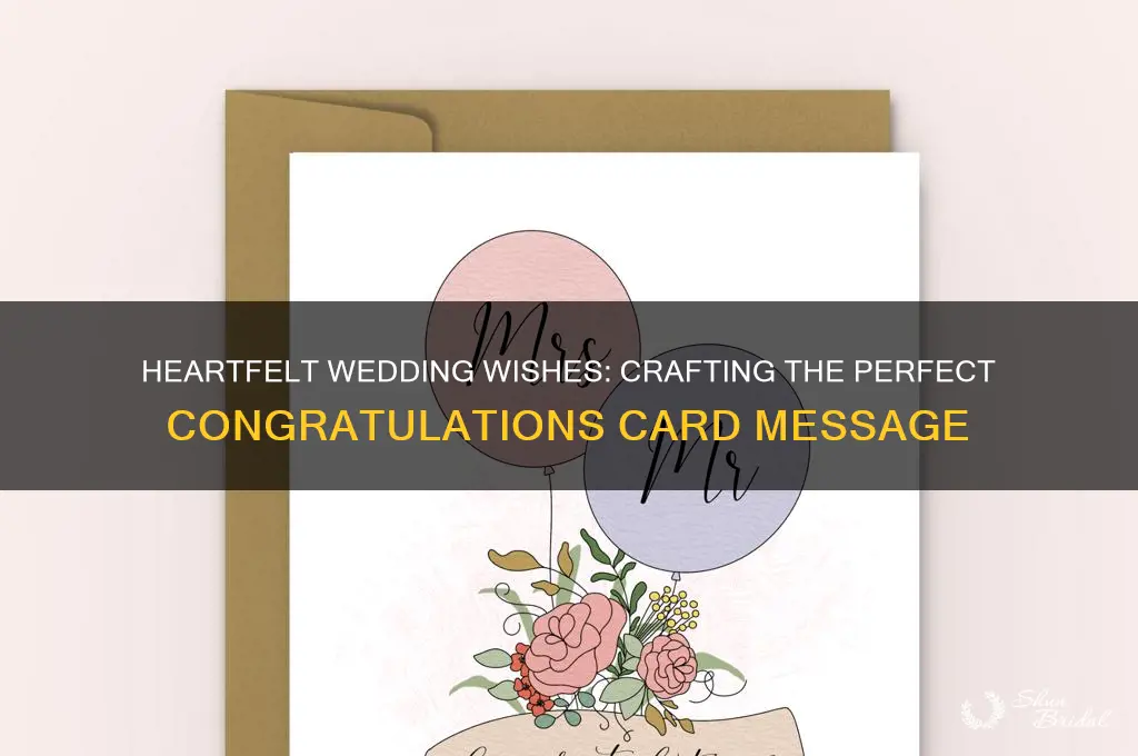 how to congratulate a wedding card