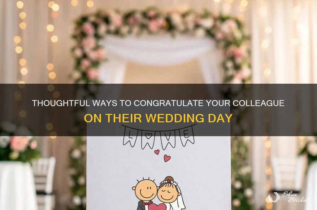 how to congratulate colleague on wedding