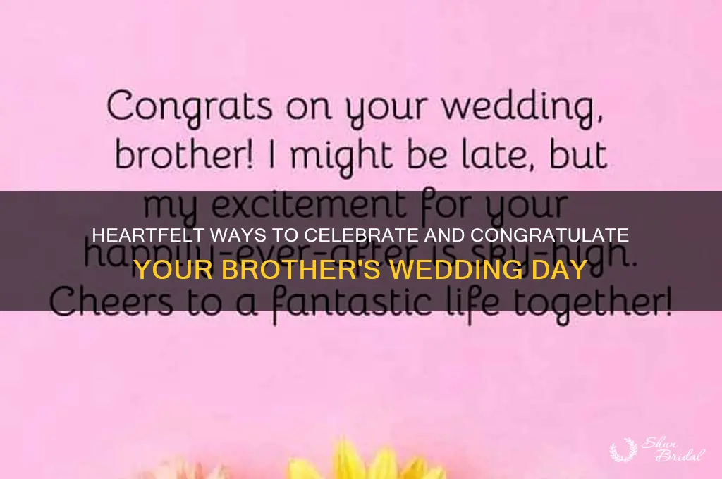 how to congratulate my brother wedding