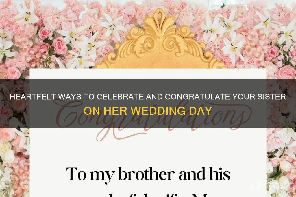 how to congratulate my sister on her wedding day