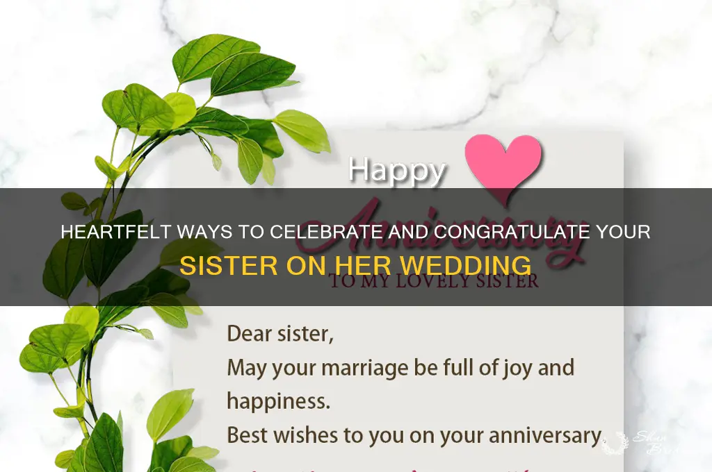how to congratulate my sister on her wedding