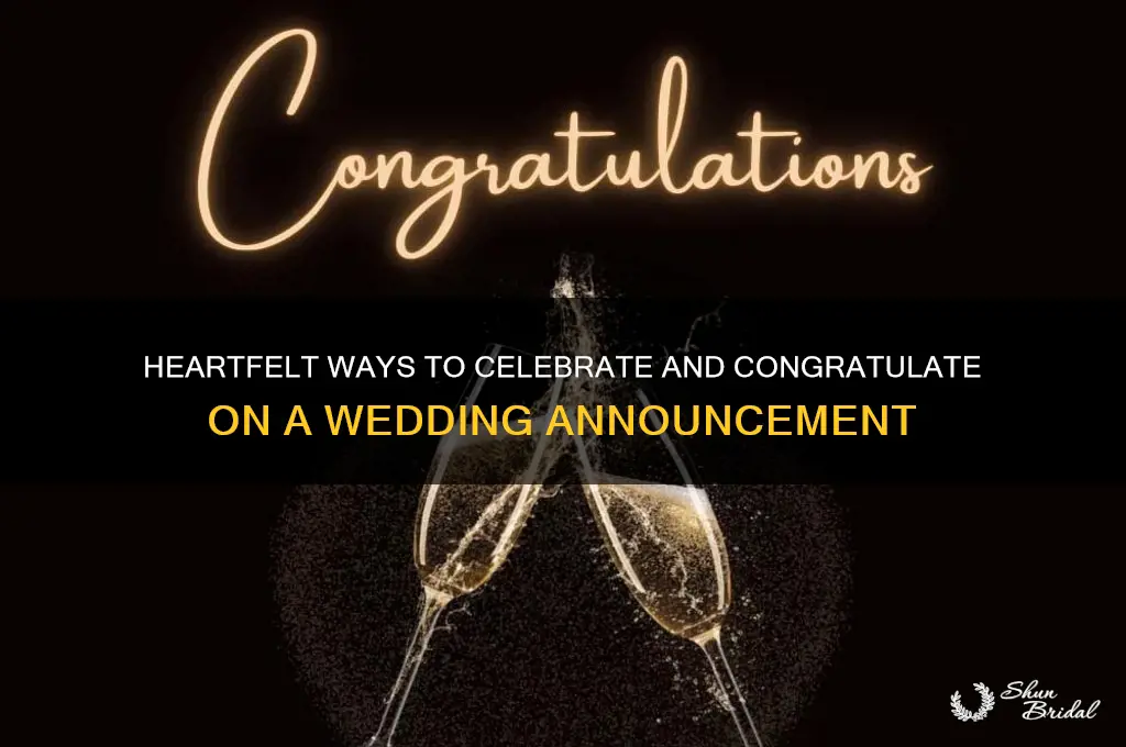 how to congratulate on wedding announcement