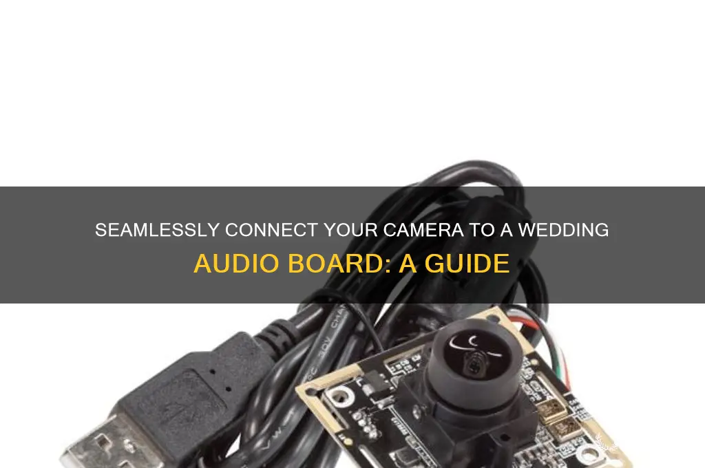 how to connect a camera to wedding audio board