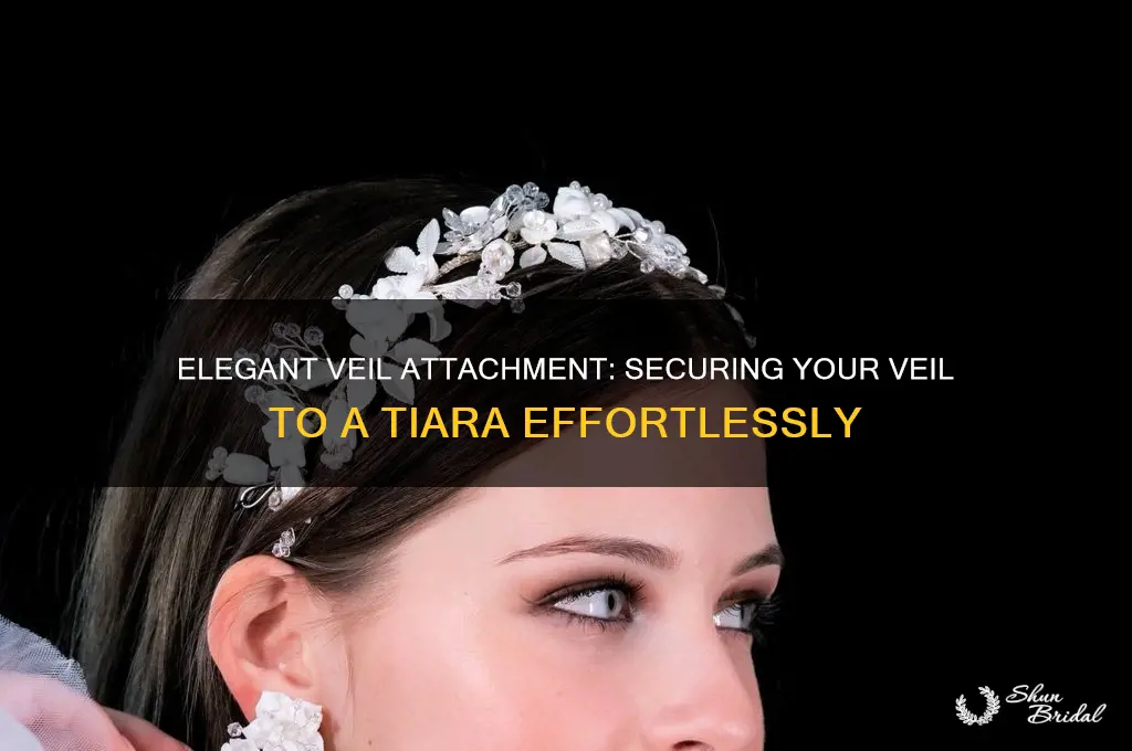 how to connect a veil to a tiara