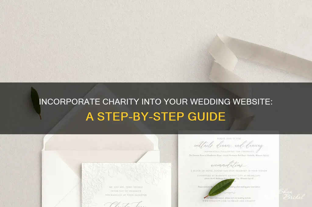 how to connect charity to my wedding website
