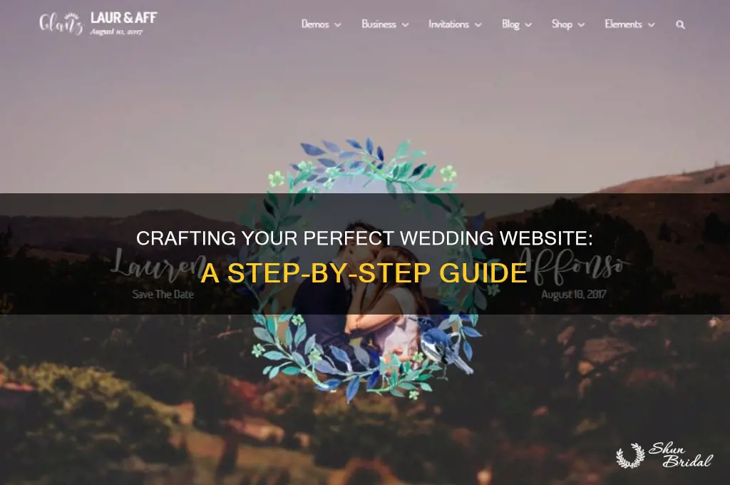 how to construct a wedding website