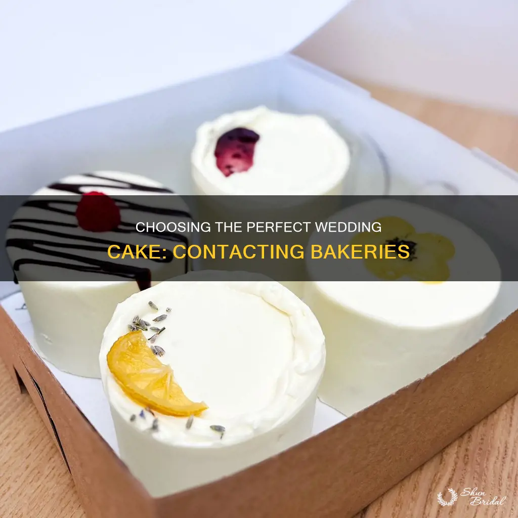 how to contact bakery for wedding cake