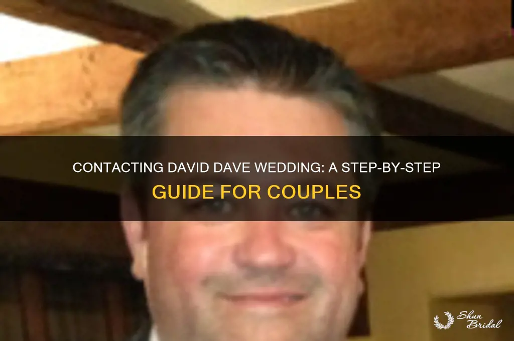 how to contact david dave wedding
