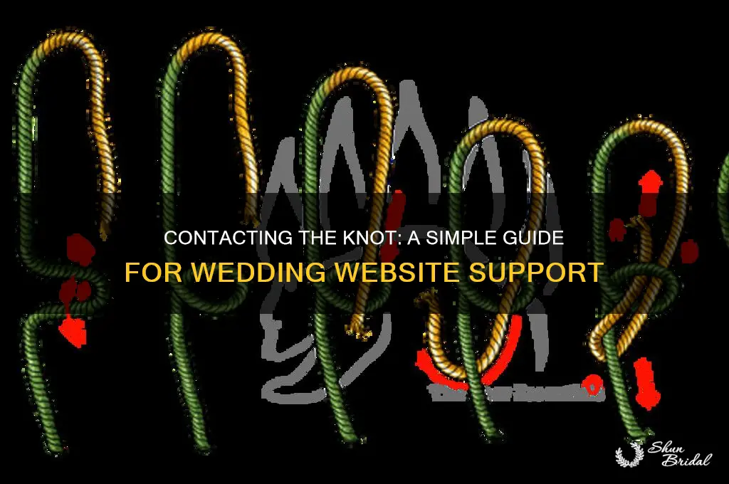 how to contact the knot wedding website