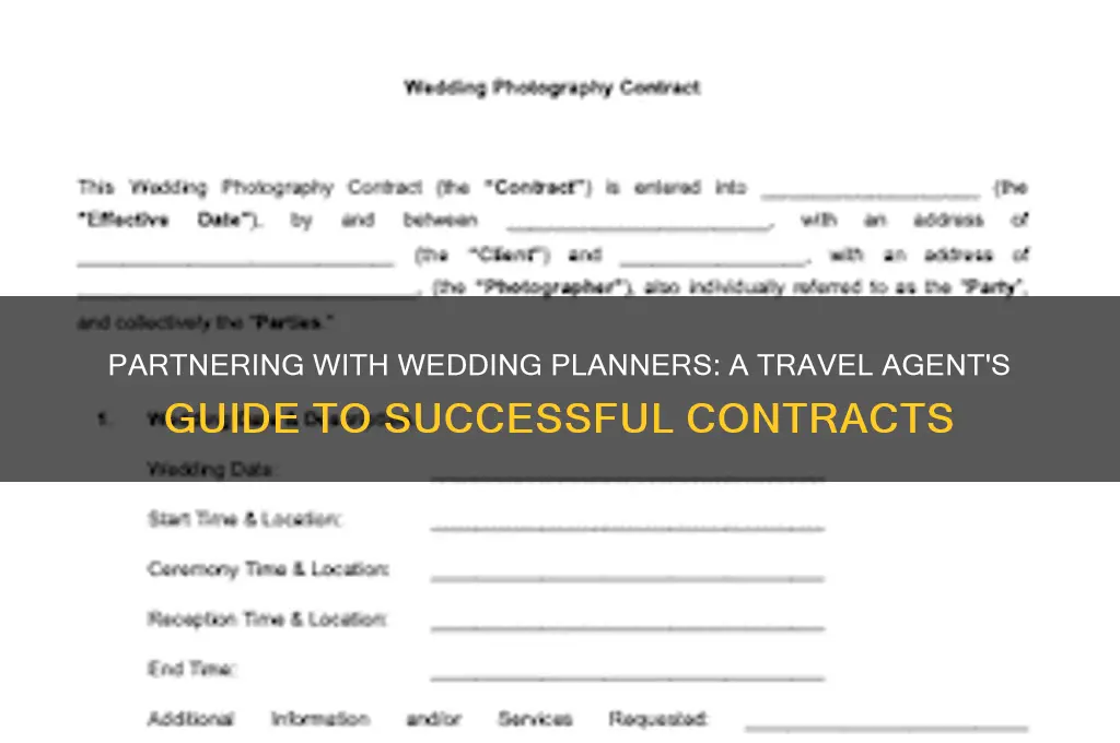 how to contract with wedding planners as a travel agent