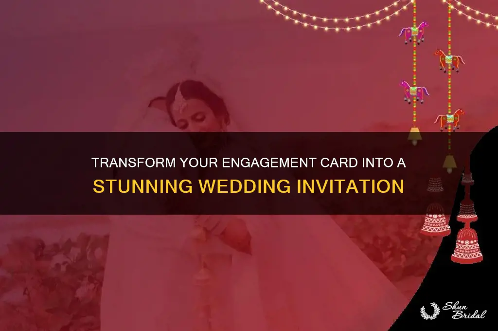 how to convert an engagement card to wedding card